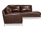 SOFÁ SECCIONAL ROSEN KRIS DERECHO CUERO MARRON - Miniatura 4