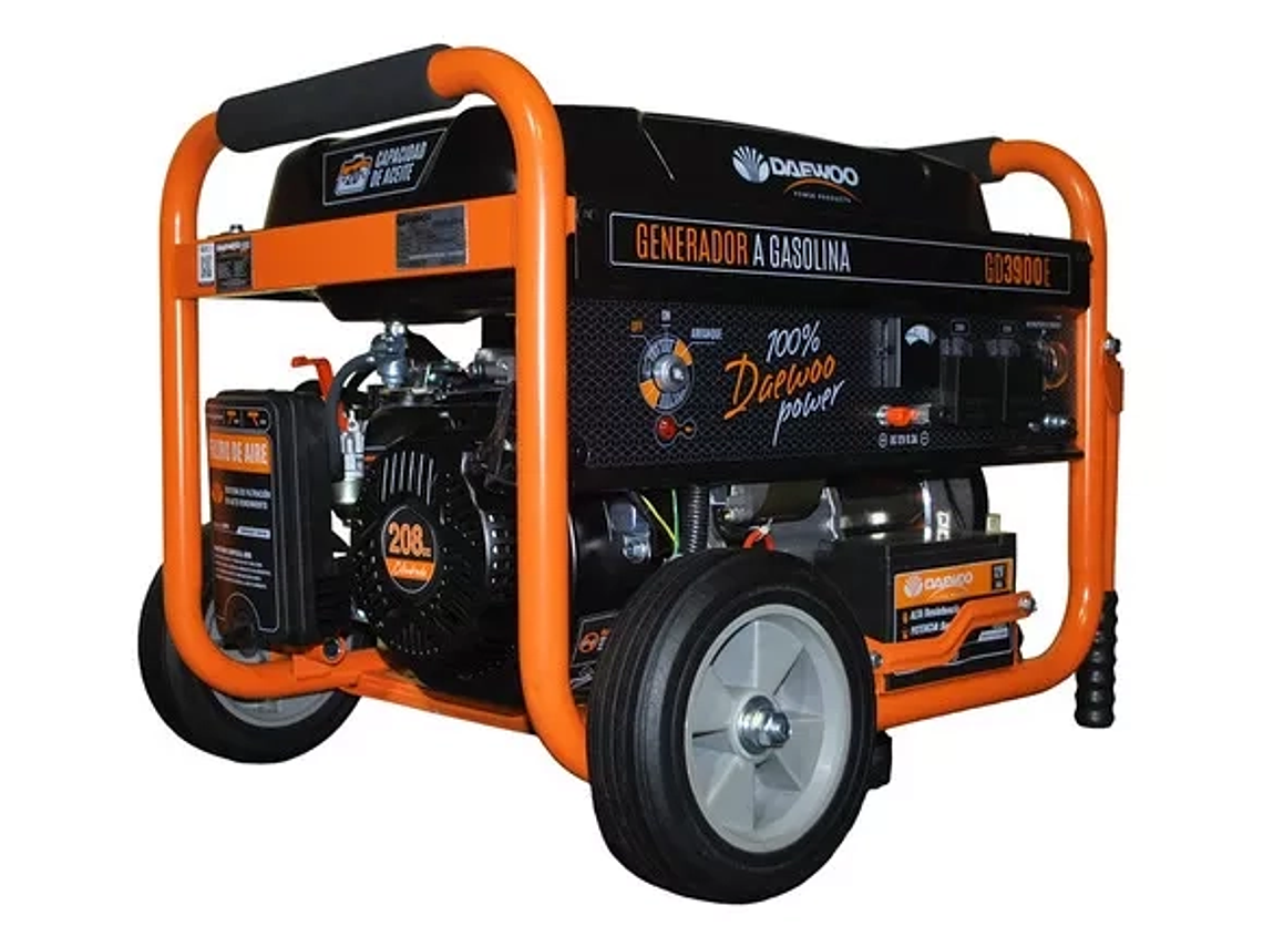 GENERADOR ELÉCTRICO DAEWOO A GASOLINA 3000 W 7 HP 4T GD3900E 5