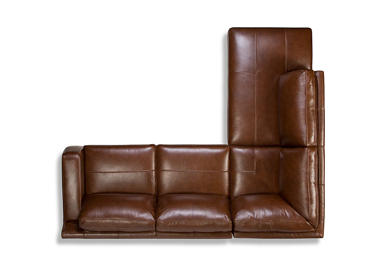 SOFÁ SECCIONAL ROSEN KRIS DERECHO CUERO MARRON 5