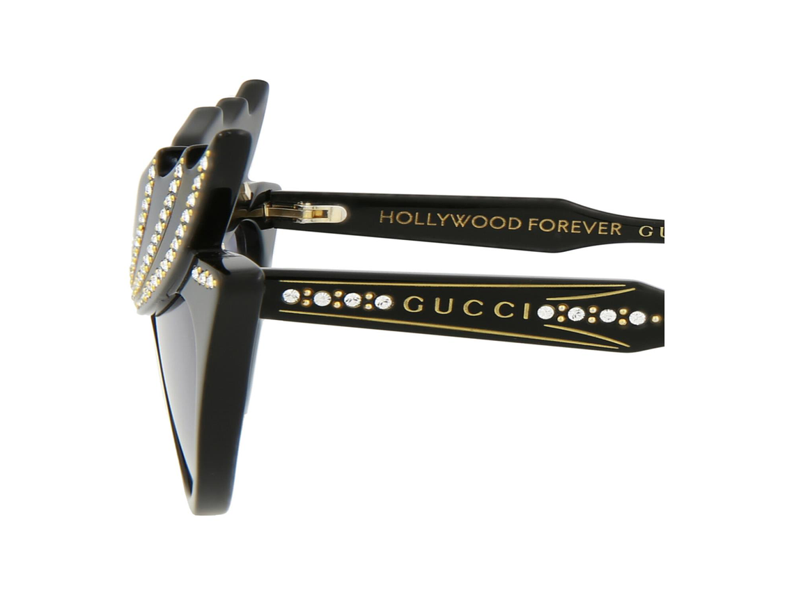GAFAS DE SOL GUCCI DE ACETATO CON MONTURA EN FORMA DE OJO DE GATO PARA MUJER EN NEGRO 4