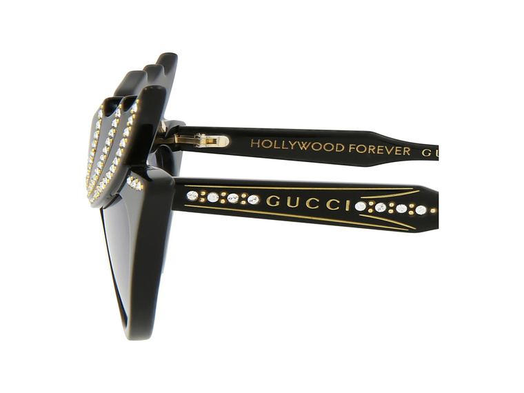 GAFAS DE SOL GUCCI DE ACETATO CON MONTURA EN FORMA DE OJO DE GATO PARA MUJER EN NEGRO 4