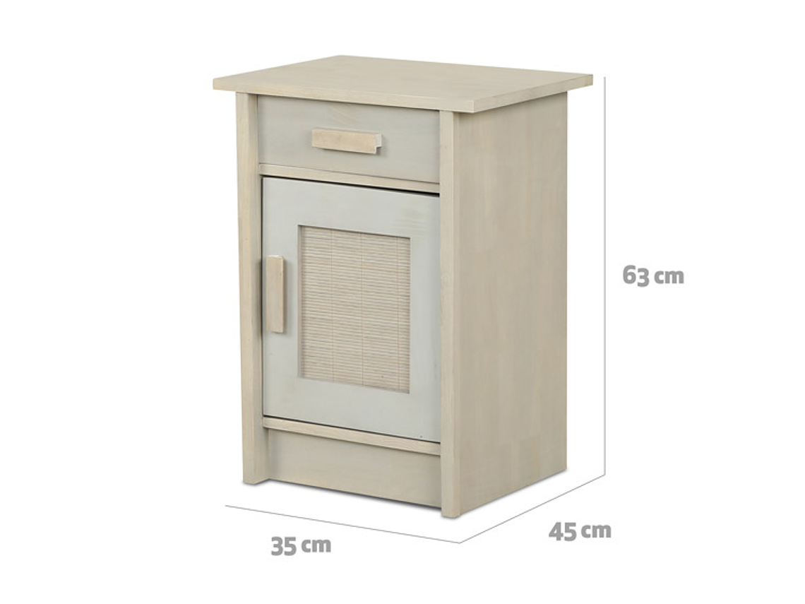 VELADOR CIC MILÁN DERECHO ALPINO MADERA 1 PUERTA 1 CAJÓN CAFÉ CLARO 3