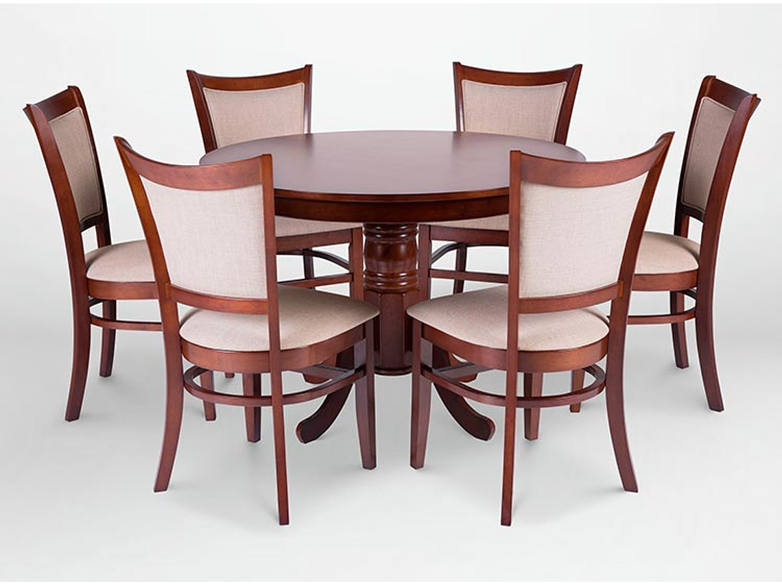 JUEGO DE COMEDOR CIC CALABRIA 6 SILLAS ARENA 1