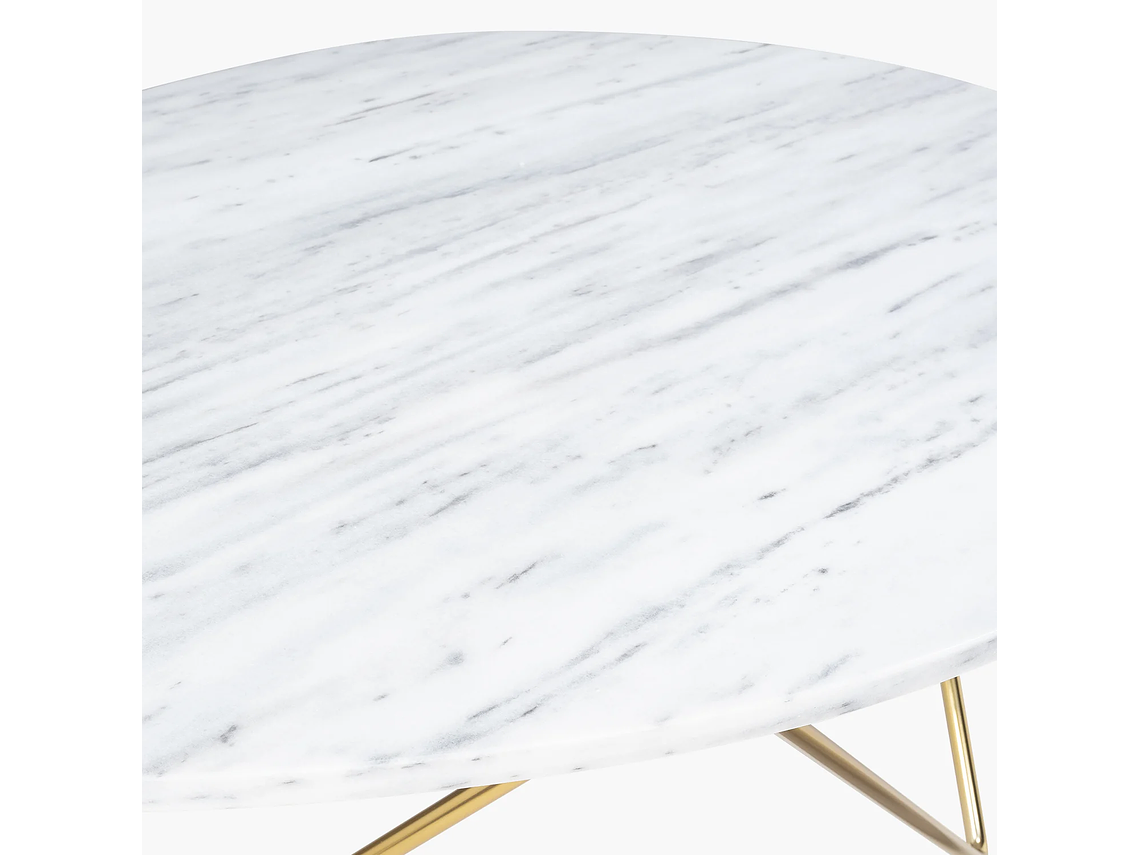 MESA DE CENTRO FORM DESIGN LOUIS RETRO MÁRMOL METAL 4