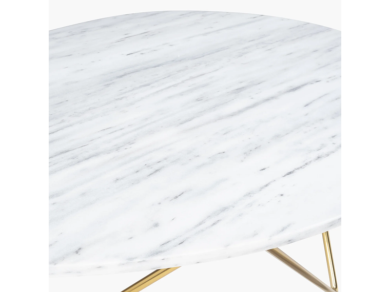 MESA DE CENTRO FORM DESIGN LOUIS RETRO MÁRMOL METAL 4