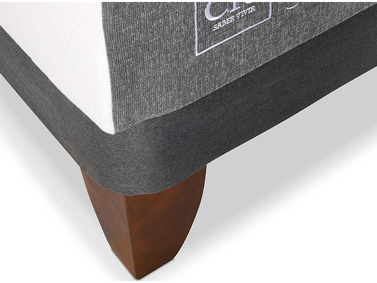 JUEGO DE DORMITORIO CIC CAMA EUROPEA SMART 1 PLAZA + RESPALDO DUBLIN NEGRO 6