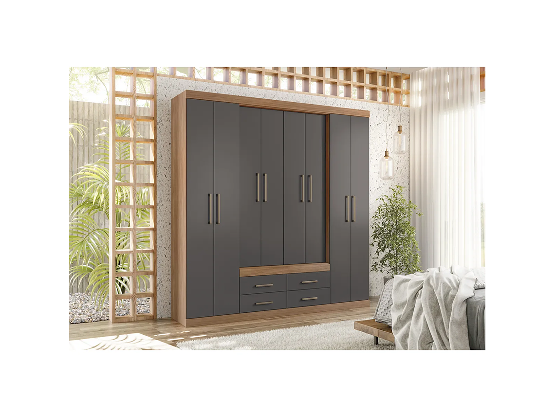 CLÓSET ALTAVISION NÁPOLES 8 PUERTAS 4 CAJONES GRAFITO 3
