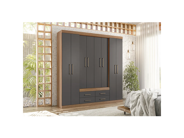 CLÓSET ALTAVISION NÁPOLES 8 PUERTAS 4 CAJONES GRAFITO 3