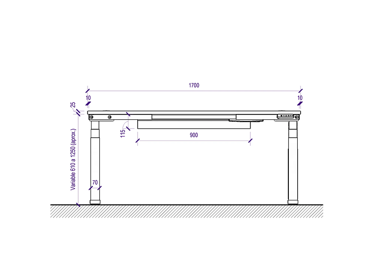 ESCRITORIO ELÉCTRICO STANDING DESK 170X60CM AE 3