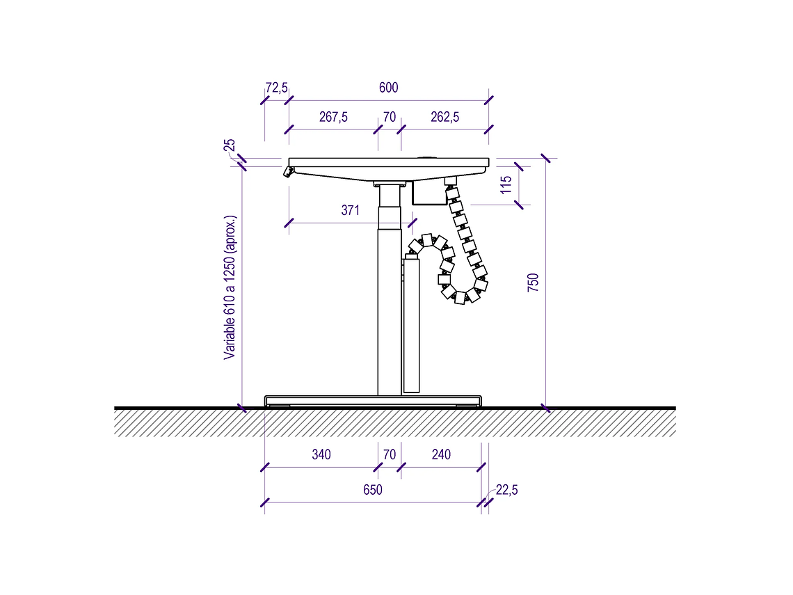 ESCRITORIO ELÉCTRICO STANDING DESK 170X60CM AE 4