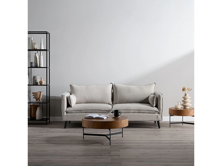 SOFÁ ROSEN TAIN 3 CUERPOS TELA BEIGE 6