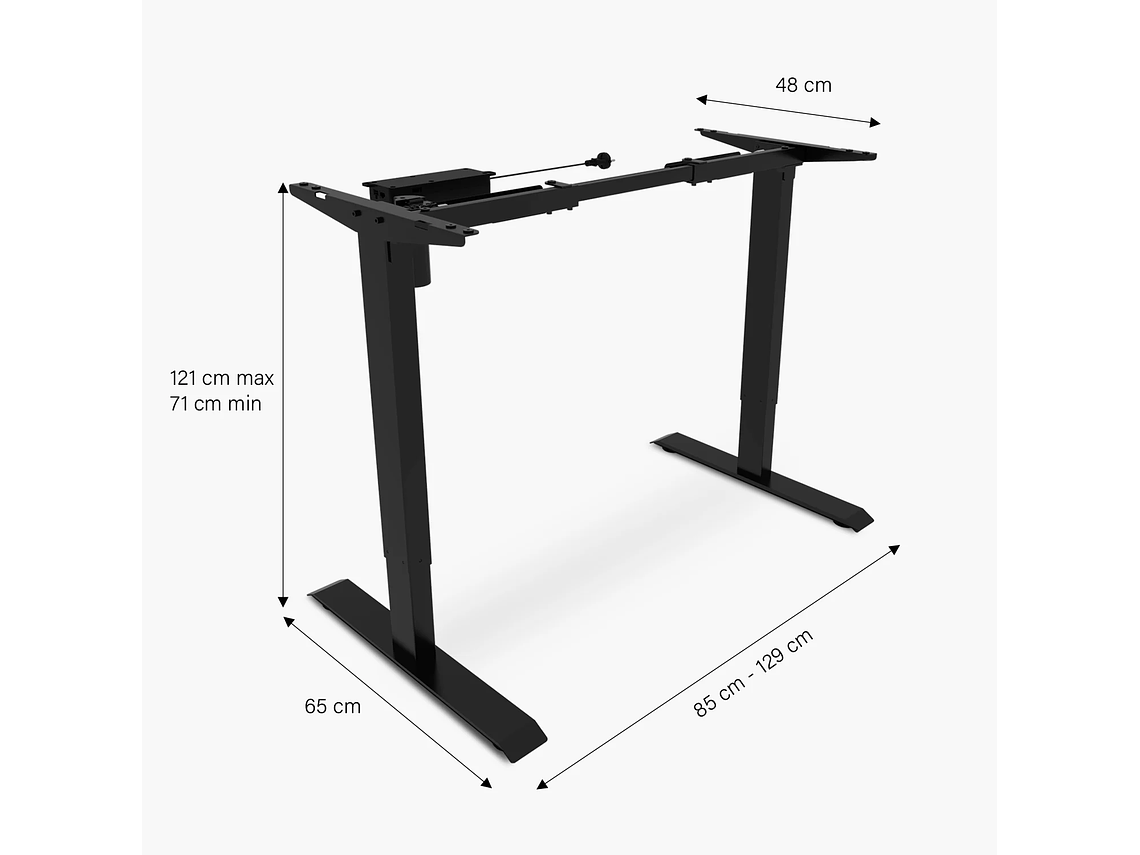 BASE FORM OFFICE COSMO 120 160 ELÉCTRICO NEGRO ACERO 6