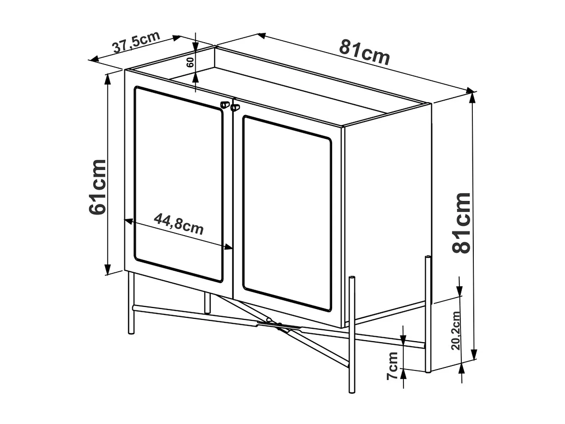 BAR DECOCASA OSLO RATAN NEGRO METAL 2
