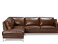 SOFÁ SECCIONAL ROSEN KRIS IZQUIERDO CUERO MARRON - Miniatura 1