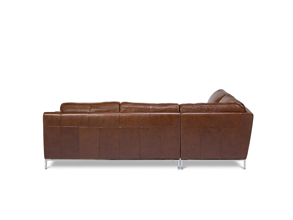 SOFÁ SECCIONAL ROSEN KRIS IZQUIERDO CUERO MARRON 2