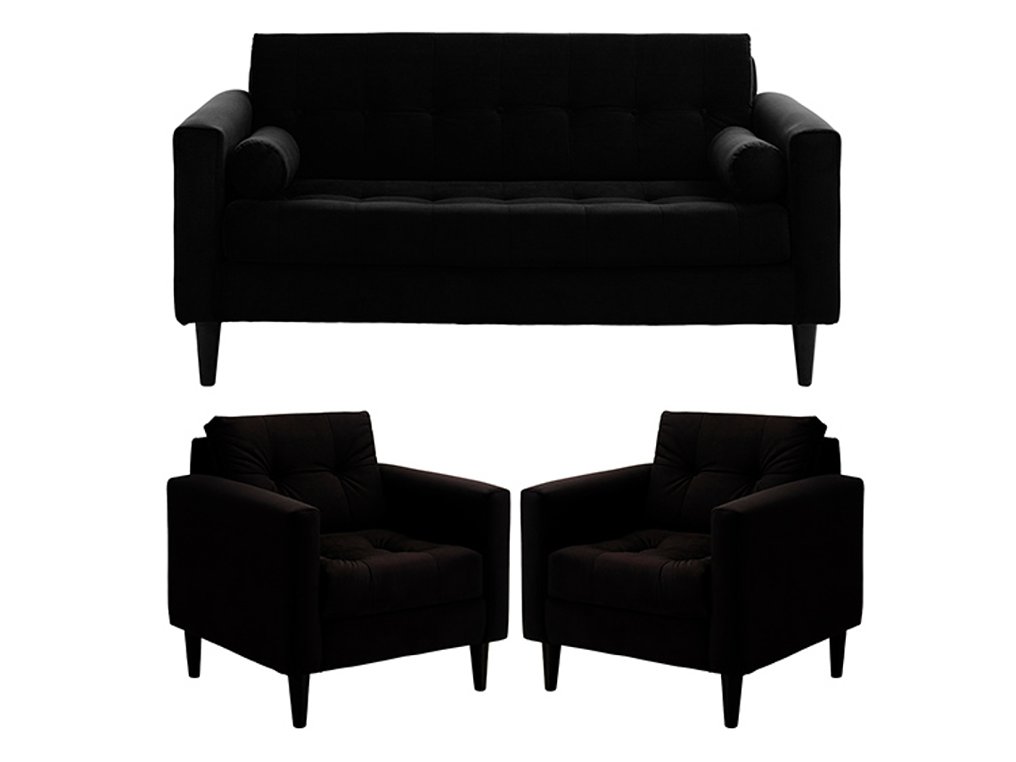 JUEGO DE LIVING BODEVIR RETRO FELPA 3-1-1 CUERPOS 1