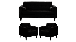 JUEGO DE LIVING BODEVIR RETRO FELPA 3-1-1 CUERPOS