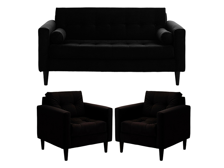 JUEGO DE LIVING BODEVIR RETRO FELPA 3-1-1 CUERPOS 1