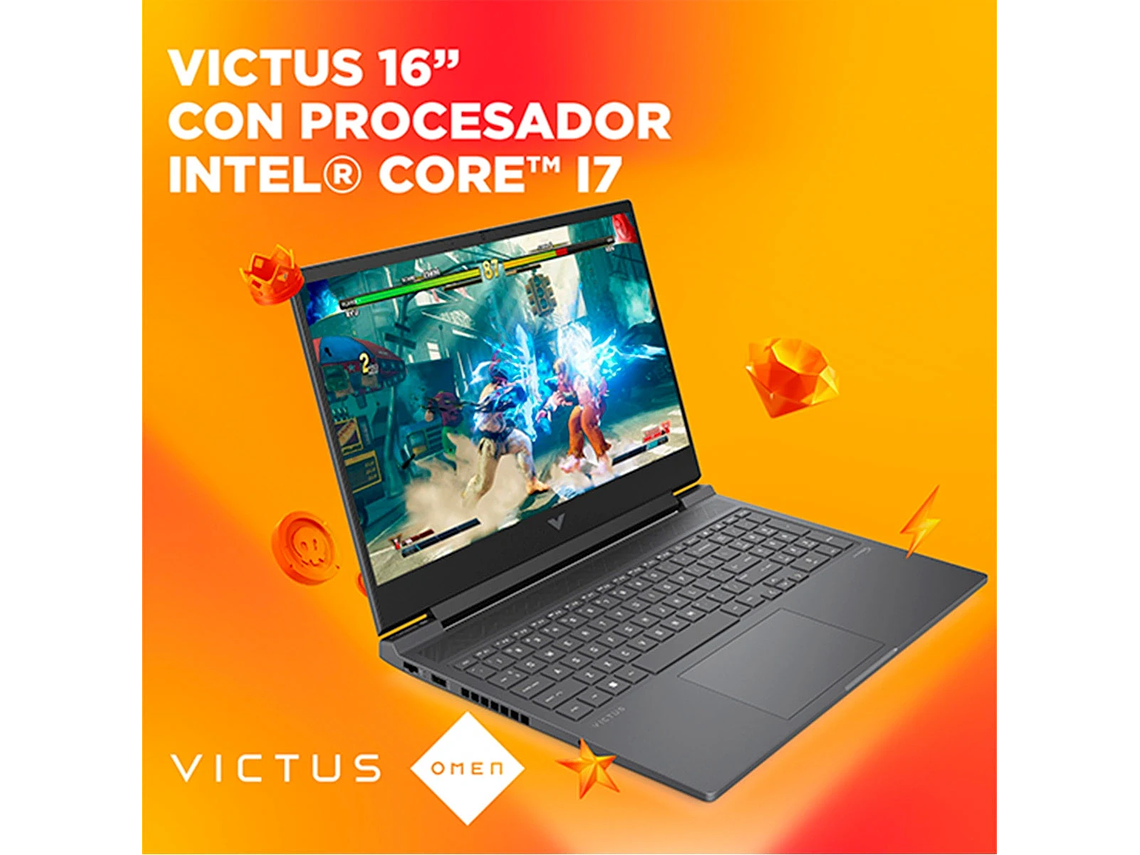 NOTEBOOK GAMER HP VICTUS 16-R1016LA INTEL CORE I7 32GB RAM 1TB SSD NVIDIA RTX 4070 16.1” 7