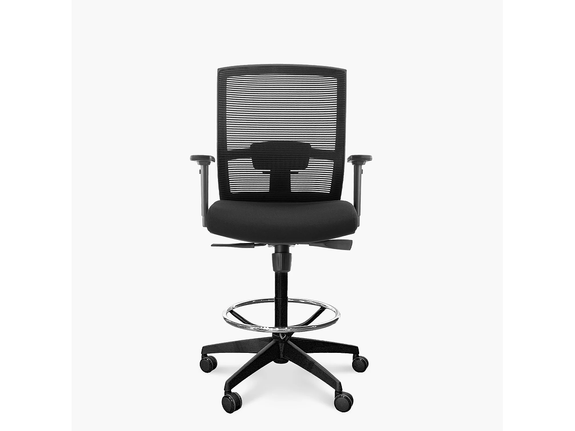 SILLA OFICINA TAYLOR CON ARO CAJERO NEGRO FORM 1