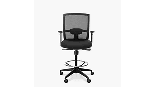 SILLA OFICINA TAYLOR CON ARO CAJERO NEGRO FORM