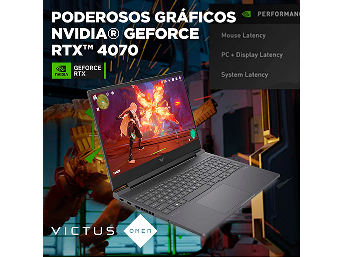 NOTEBOOK GAMER HP VICTUS 16-R1016LA INTEL CORE I7 32GB RAM 1TB SSD NVIDIA RTX 4070 16.1” 9