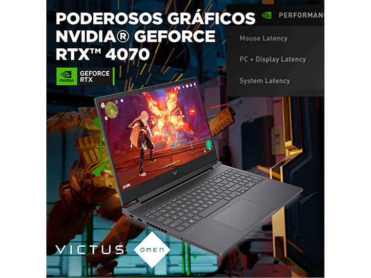 NOTEBOOK GAMER HP VICTUS 16-R1016LA INTEL CORE I7 32GB RAM 1TB SSD NVIDIA RTX 4070 16.1” 9