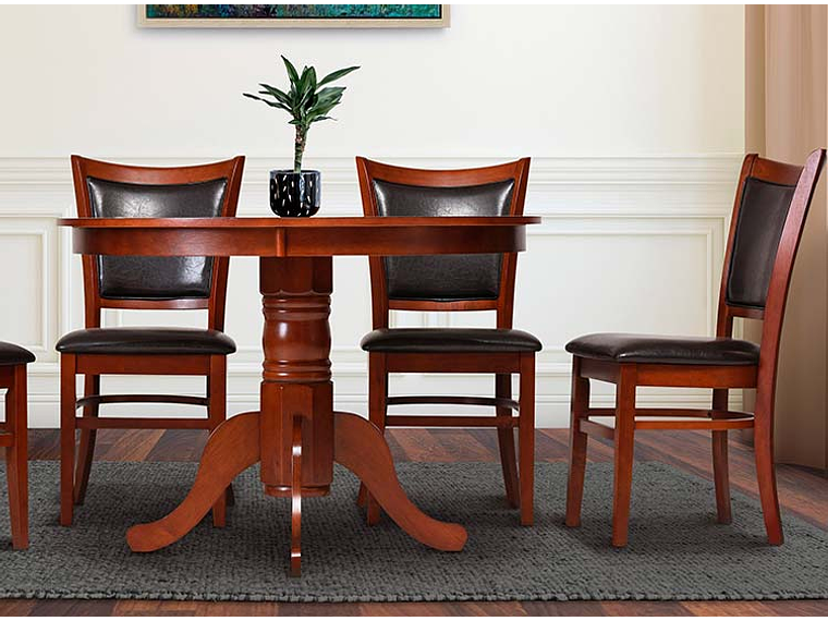 JUEGO DE COMEDOR CIC CALABRIA CHOCOLATE 6S 2