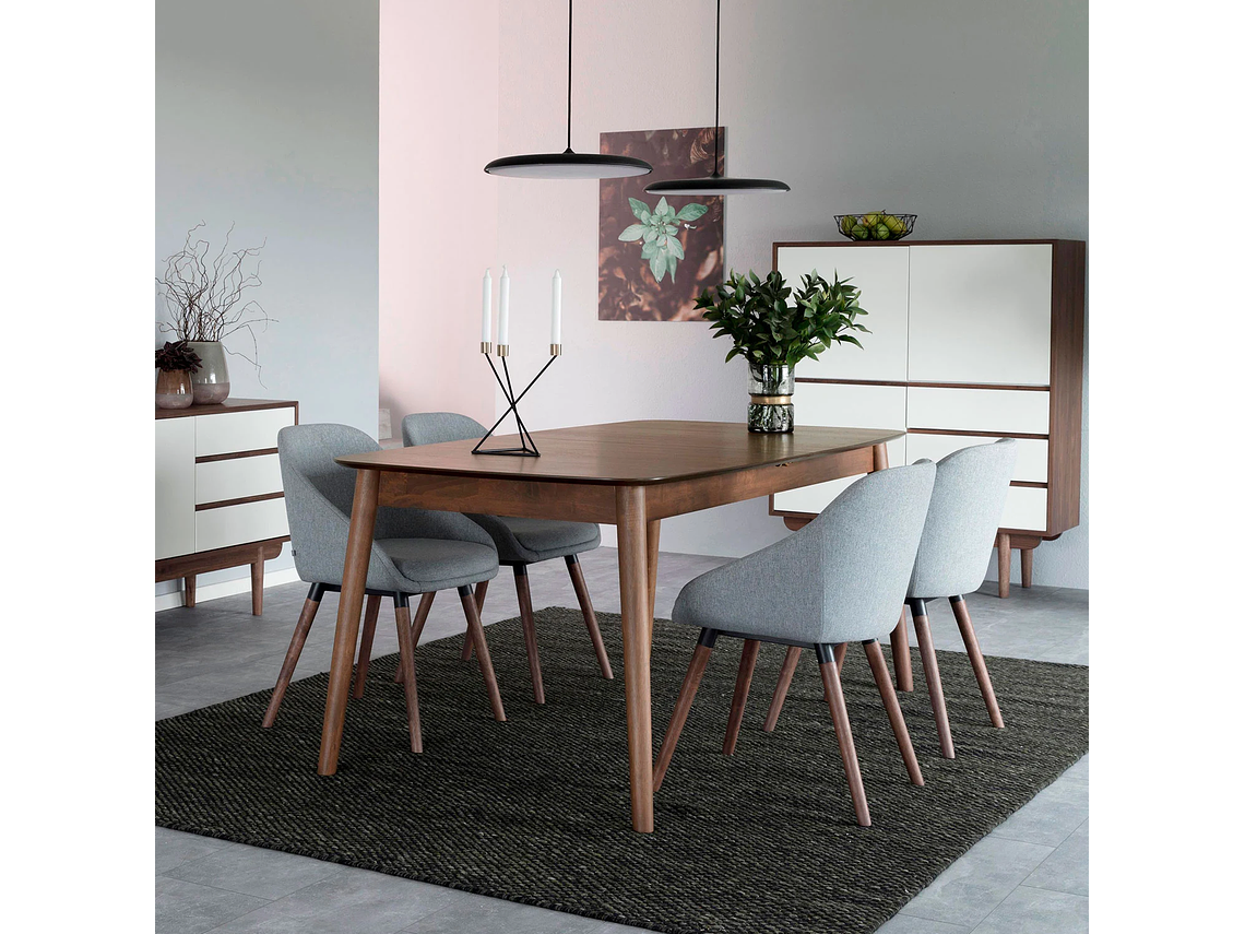 MESA COMEDOR FORM DESIGN EXTENSIBLE MONTREUX NOGAL MADERA 8