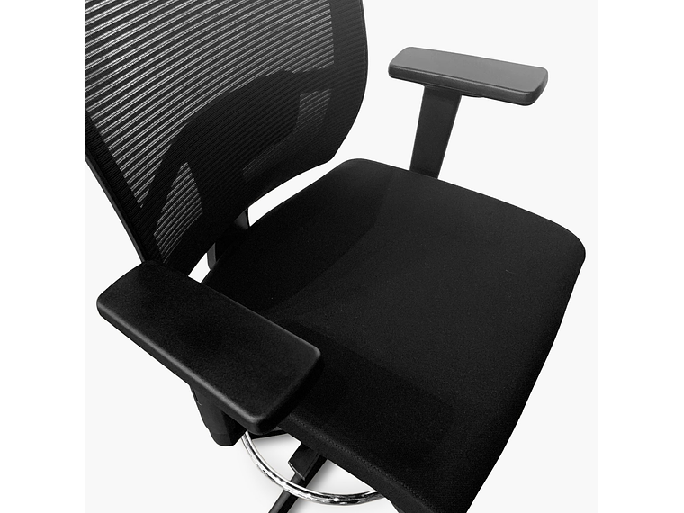 SILLA OFICINA TAYLOR CON ARO CAJERO NEGRO FORM 5