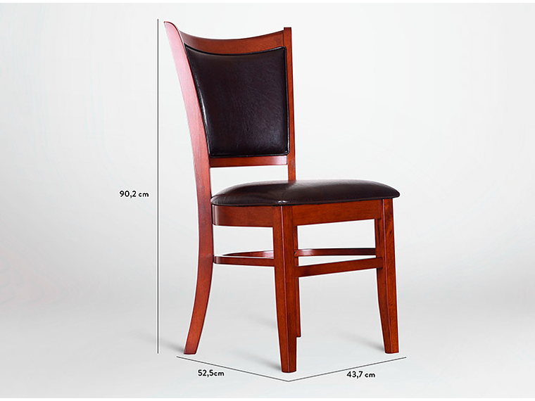 JUEGO DE COMEDOR CIC CALABRIA CHOCOLATE 6S 4