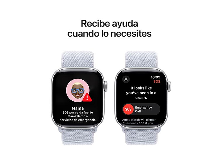 APPLE WATCH SERIE 10 42MM PLATA ALUMINIO CORREA LOOP DEPORTIVA 4