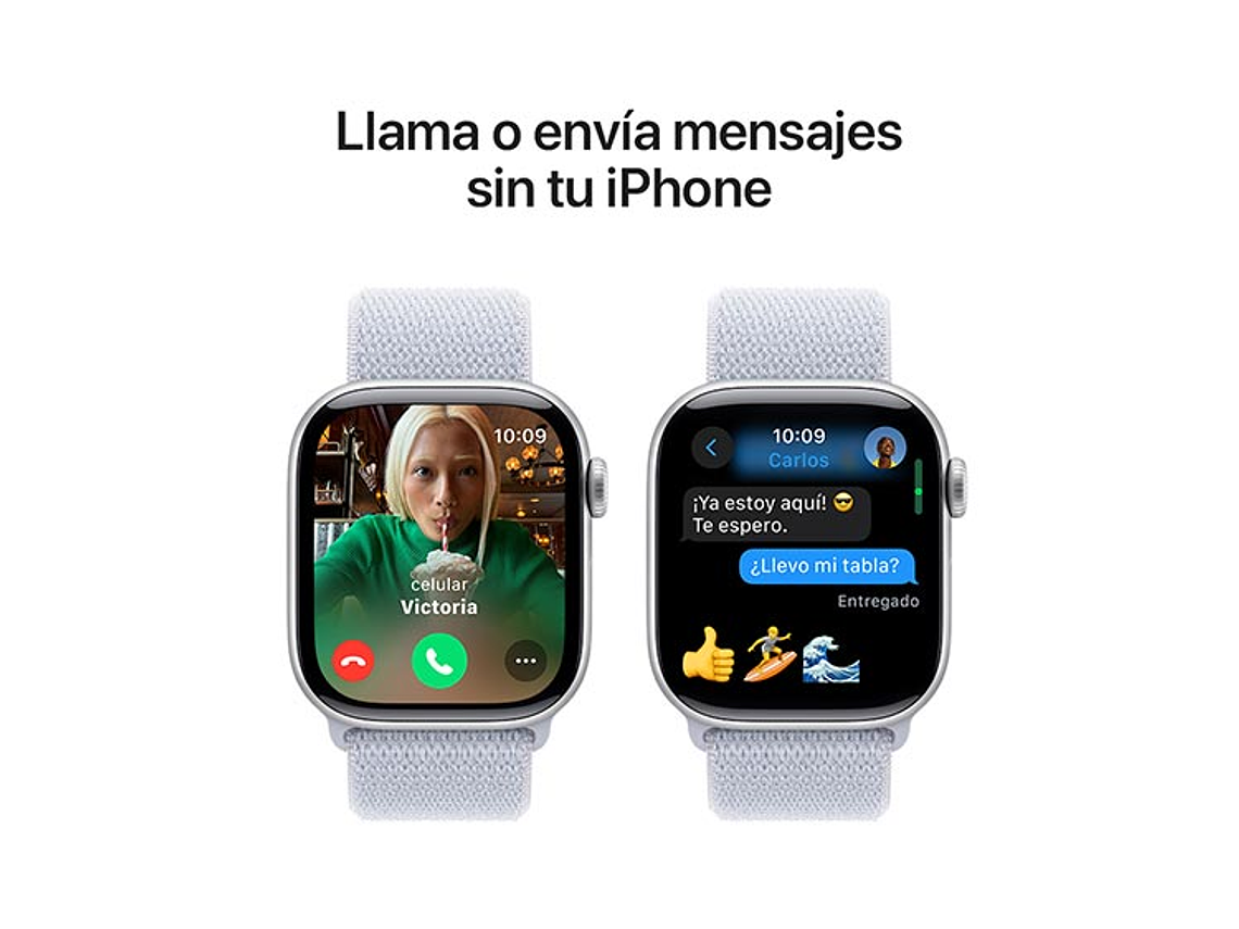 APPLE WATCH SERIE 10 42MM PLATA ALUMINIO CORREA LOOP DEPORTIVA 5