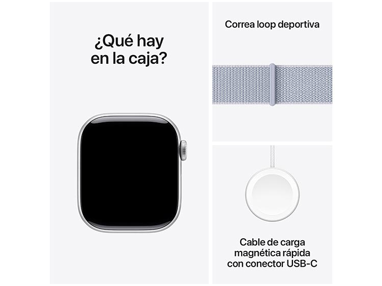 APPLE WATCH SERIE 10 42MM PLATA ALUMINIO CORREA LOOP DEPORTIVA 6