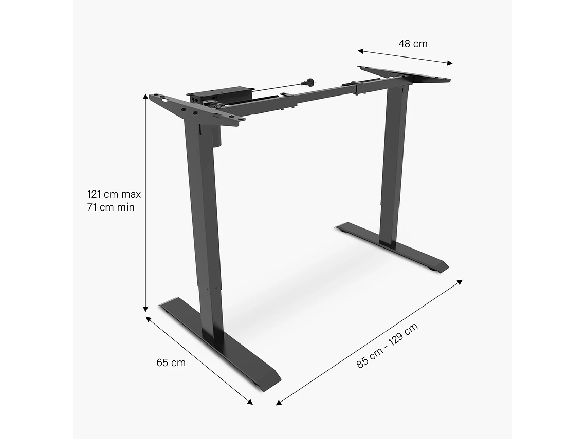 BASE FORM OFFICE COSMO 120 160 ELÉCTRICO GRIS ACERO 4