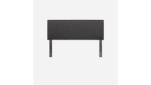 CAMA EUROPEA NEO PLUS KING BD + RESPALDO LUCIO GRAFITO