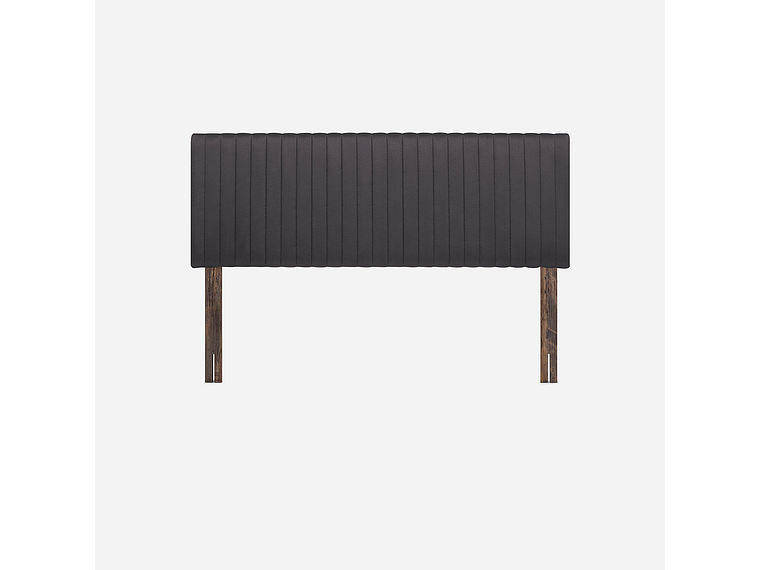 CAMA EUROPEA NEO PLUS KING BD + RESPALDO LUCIO GRAFITO 2