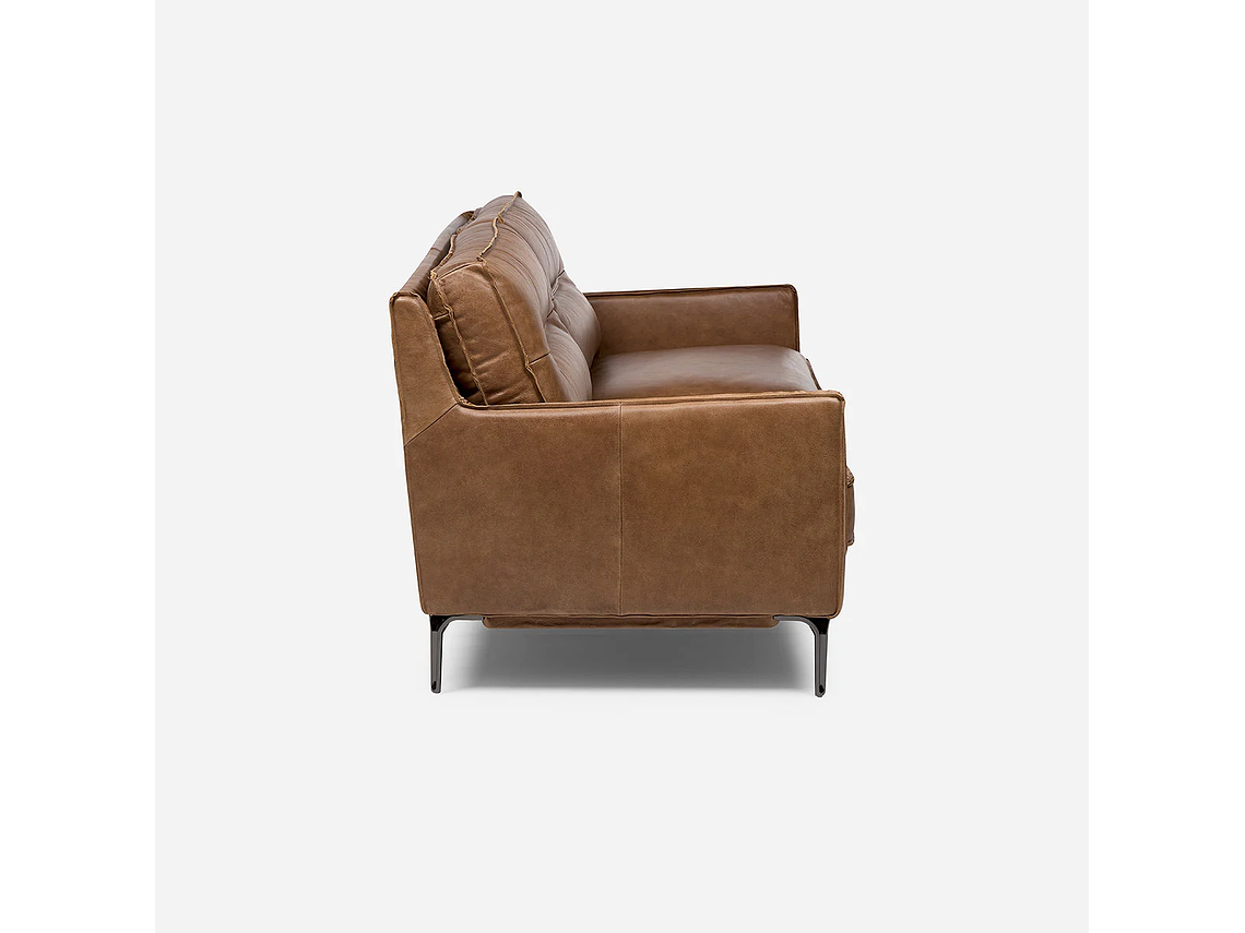 SOFÁ BARI 3 CUERPOS CUERO MARRÓN 2