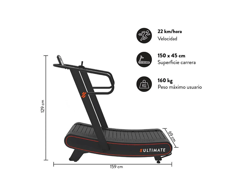 TROTADORA ULTIMATE FITNESS C500 CURVA 6