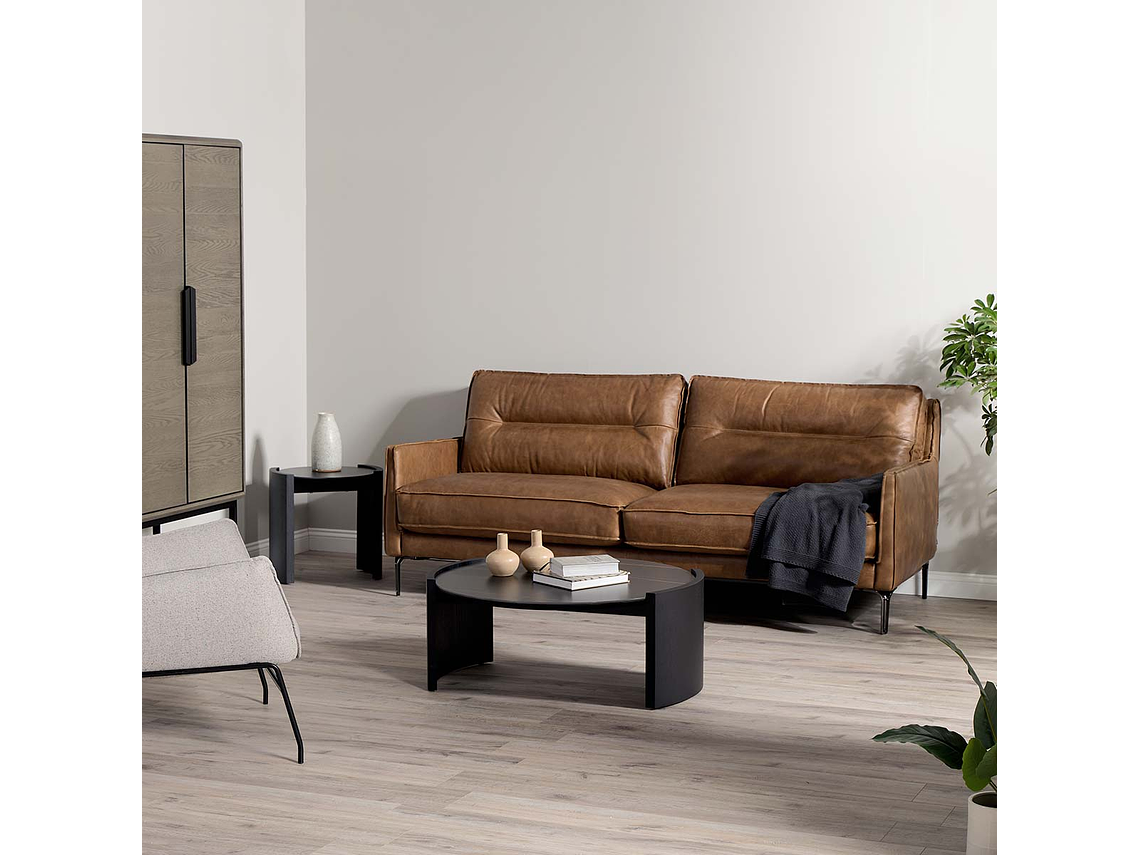 SOFÁ BARI 3 CUERPOS CUERO MARRÓN 6