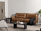 SOFÁ BARI 3 CUERPOS CUERO MARRÓN - Miniatura 6