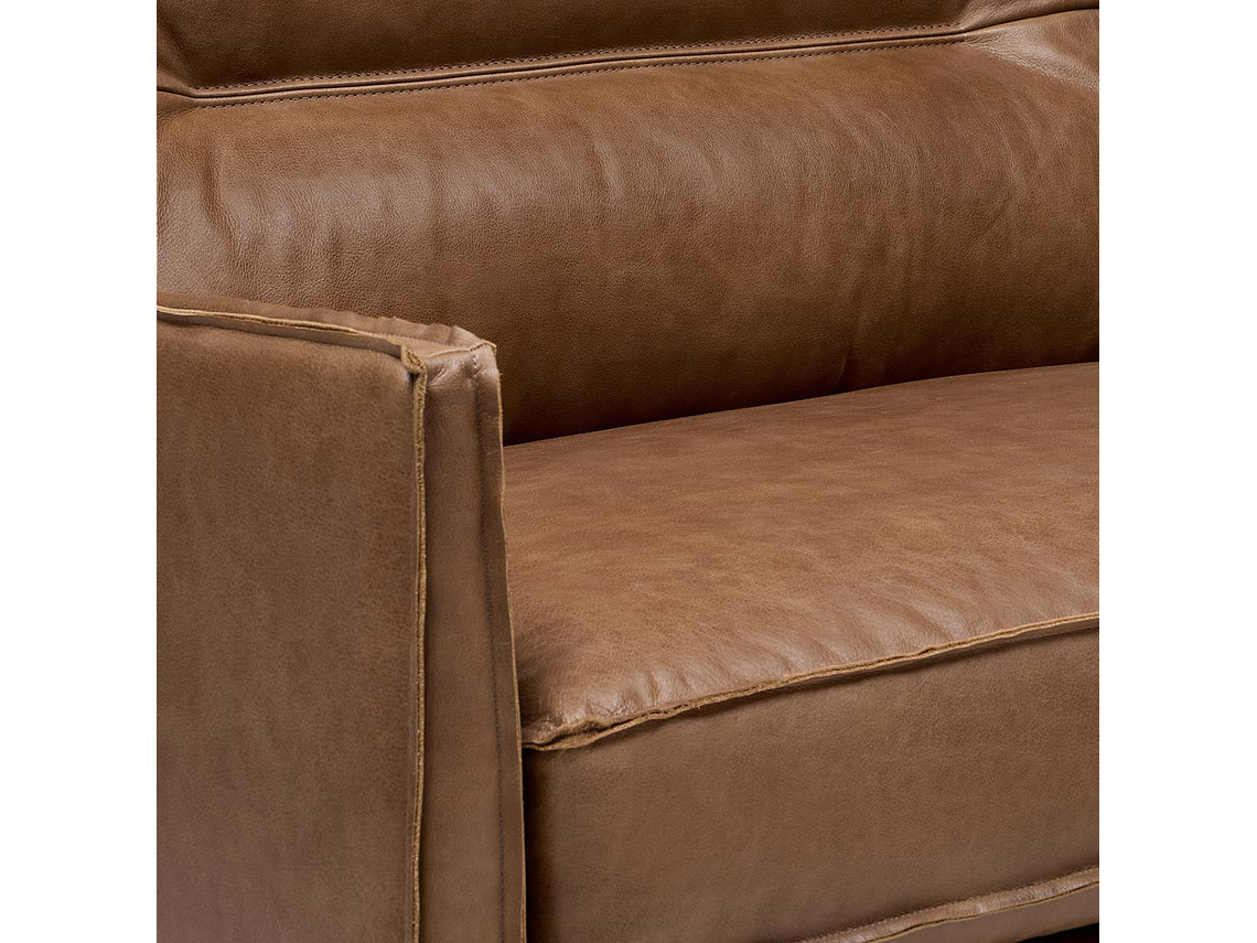 SOFÁ BARI 3 CUERPOS CUERO MARRÓN 7