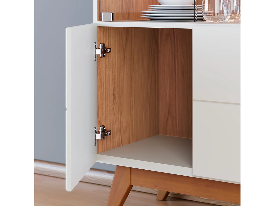 VITRINA DI PORETTI DESIGN NORONHA 4 PUERTAS BLANCO 2