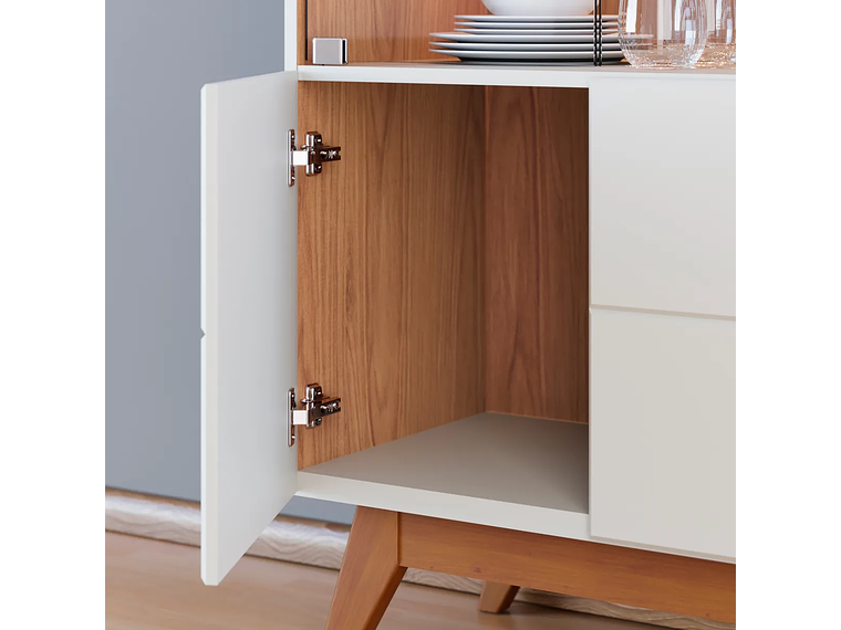 VITRINA DI PORETTI DESIGN NORONHA 4 PUERTAS BLANCO 2