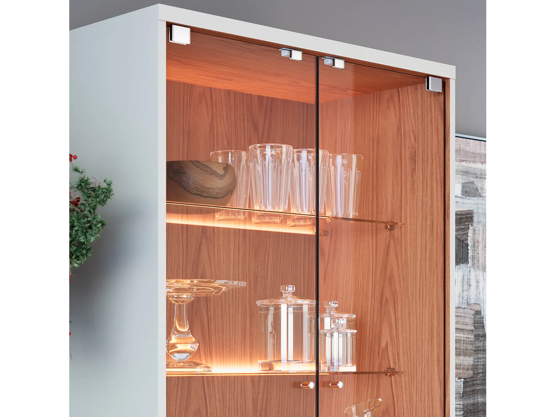 VITRINA DI PORETTI DESIGN NORONHA 4 PUERTAS BLANCO 4