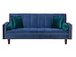 FUTÓN BLACK FACTORY VANGUARDIA 3 CUERPOS FELPA AZUL SOFA CAMA 200 X110 VERDE - Miniatura 1