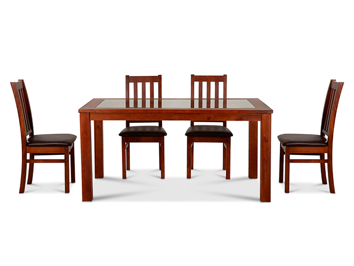 JUEGO DE COMEDOR CIC ÑUBLE PU 6 SILLAS CHOCOLATE 4