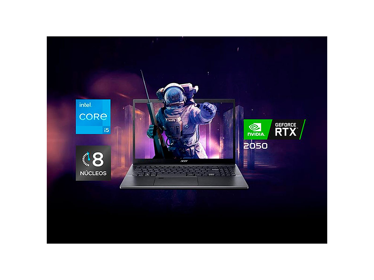 NOTEBOOK GAMER ACER ASPIRE 5 A515-58GM-56XX-1 INTEL CORE I5 16GB RAM 512GB SSD NVIDIA RTX 2050 15.6 7