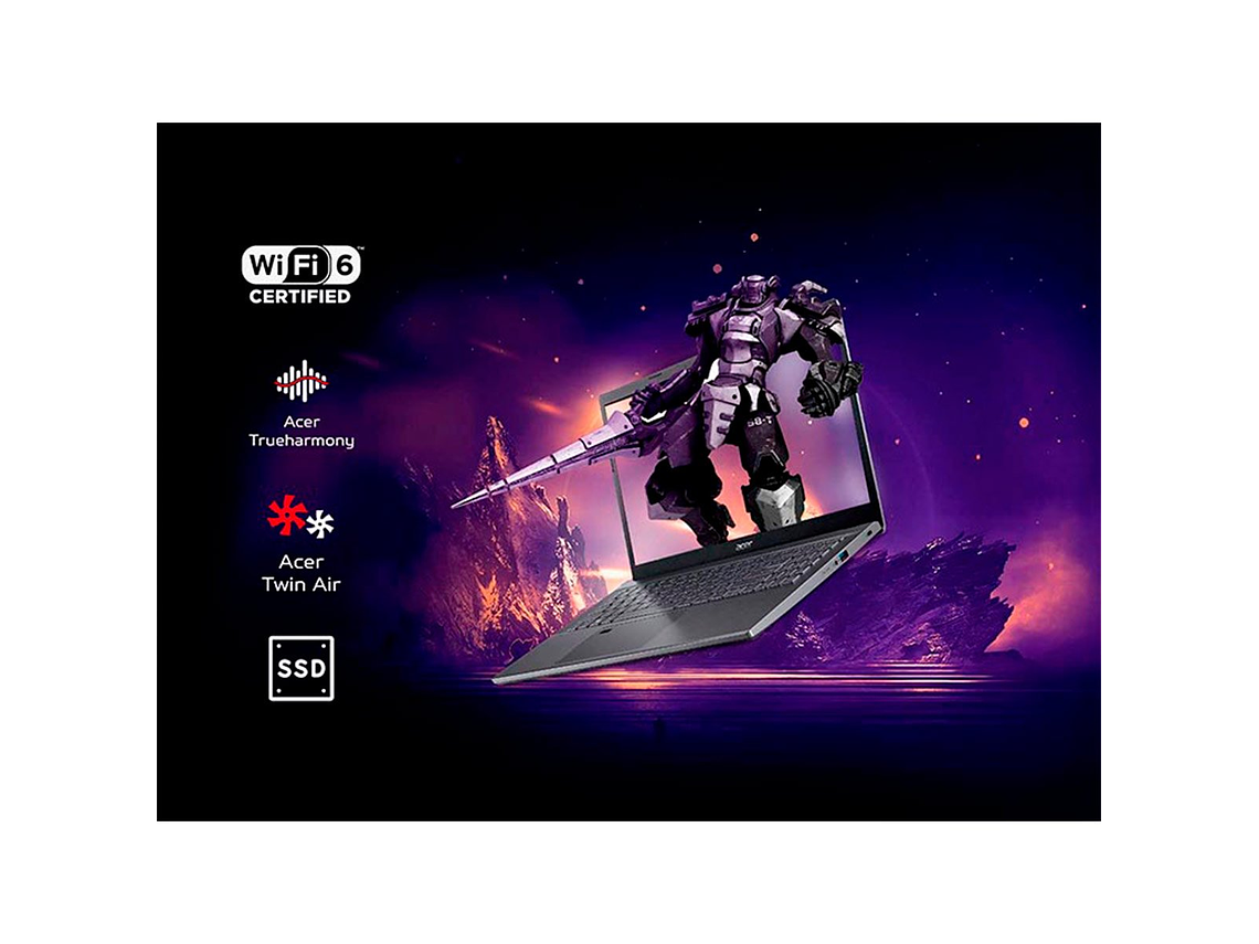 NOTEBOOK GAMER ACER ASPIRE 5 A515-58GM-56XX-1 INTEL CORE I5 16GB RAM 512GB SSD NVIDIA RTX 2050 15.6 8