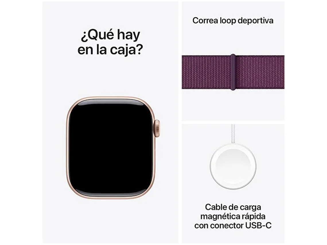 APPLE WATCH S10 ALUMINIO 42MM SPORT LOO ROSE GOLD 3